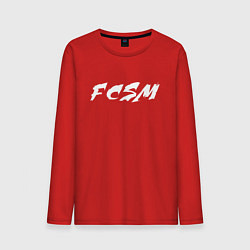 Лонгслив хлопковый мужской FCSM, цвет: красный