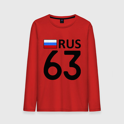 Мужской лонгслив RUS 63 / Красный – фото 1