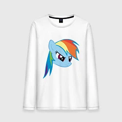 Лонгслив хлопковый мужской Rainbow Dash, цвет: белый