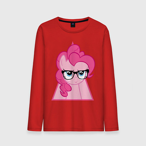 Мужской лонгслив Pinky Pie hipster / Красный – фото 1