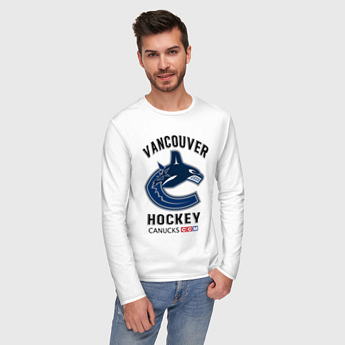 Мужской лонгслив VANCOUVER CANUCKS NHL / Белый – фото 3