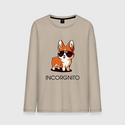 Лонгслив хлопковый мужской ИНКОРГНИТО, цвет: миндальный