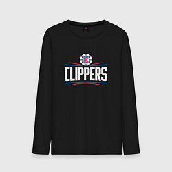 Лонгслив хлопковый мужской Los Angeles Clippers, цвет: черный