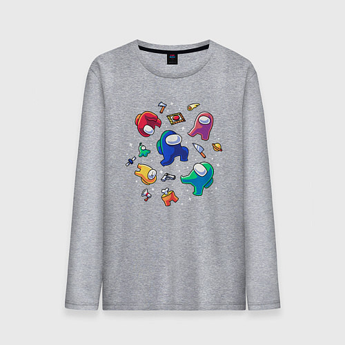 Мужской лонгслив Among Us / Меланж – фото 1