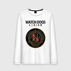 Лонгслив хлопковый мужской S I R S Watch Dogs Legion, цвет: белый