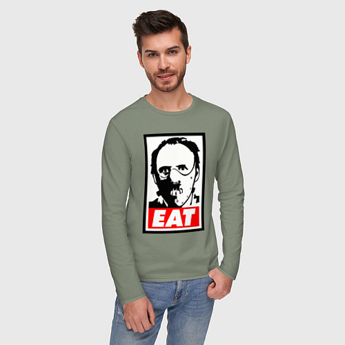Мужской лонгслив Ганнибал Лектор / Авокадо – фото 3