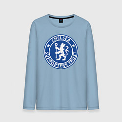 Лонгслив хлопковый мужской Chelsea FC цвета мягкое небо — фото 1