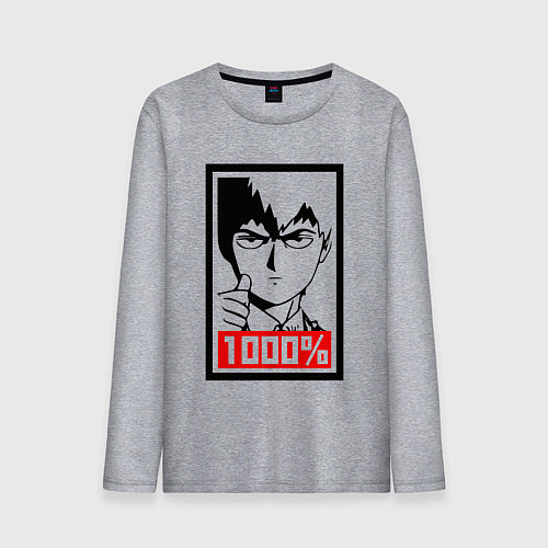 Мужской лонгслив Mob psycho 100 Z / Меланж – фото 1