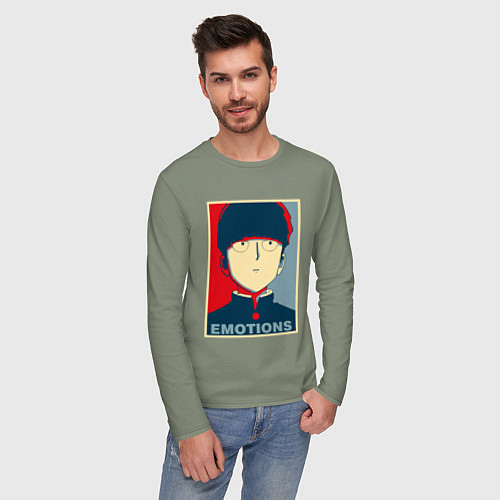 Мужской лонгслив Mob Emotions Z / Авокадо – фото 3