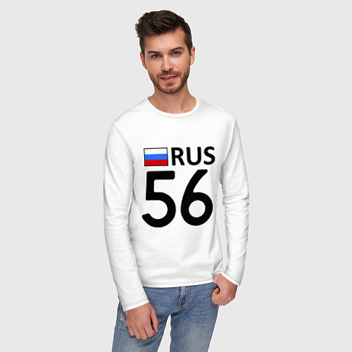 Мужской лонгслив RUS 56 / Белый – фото 3