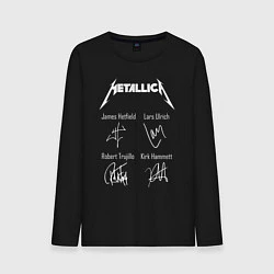 Лонгслив хлопковый мужской METALLICA АВТОГРАФЫ, цвет: черный