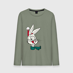 Лонгслив хлопковый мужской Bugs Bunny, цвет: авокадо