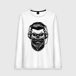 Лонгслив хлопковый мужской Hipster, цвет: белый