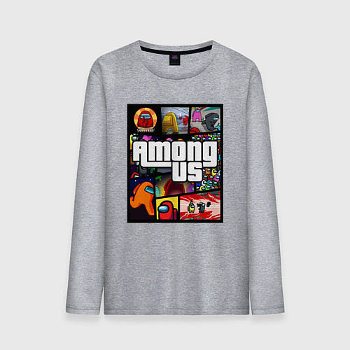 Мужской лонгслив AMONG US GTA / Меланж – фото 1