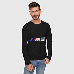 Лонгслив хлопковый мужской BMW M5, цвет: черный — фото 2