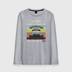 Лонгслив хлопковый мужской Back to the Future, цвет: меланж