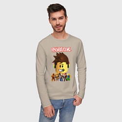 Лонгслив хлопковый мужской ROBLOX, цвет: миндальный — фото 2