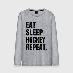 Мужской лонгслив EAT SLEEP HOCKEY REPEAT