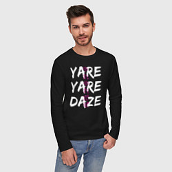 Лонгслив хлопковый мужской YARE YARE DAZE, цвет: черный — фото 2