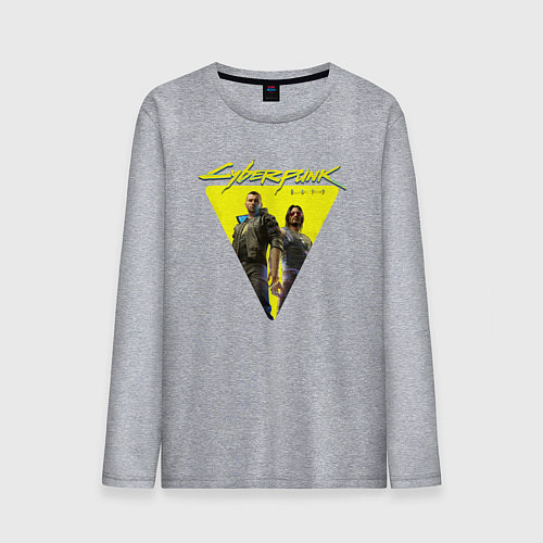 Мужской лонгслив Cyberpunk 2077 / Меланж – фото 1
