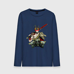 Лонгслив хлопковый мужской HADES ЗАГРЕЙ, цвет: тёмно-синий