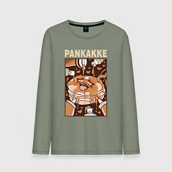 Лонгслив хлопковый мужской Pankakke, цвет: авокадо