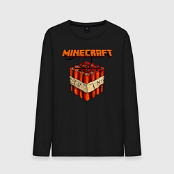 Лонгслив хлопковый мужской Minecraft, цвет: черный
