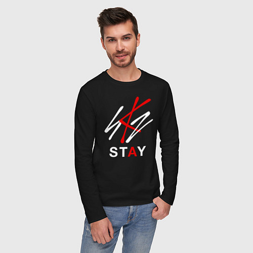 Мужской лонгслив STRAY KIDS / Черный – фото 3