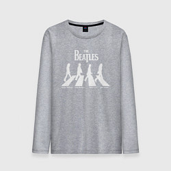 Лонгслив хлопковый мужской The Beatles, цвет: меланж