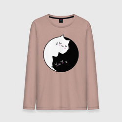 Мужской лонгслив Yin and Yang cats