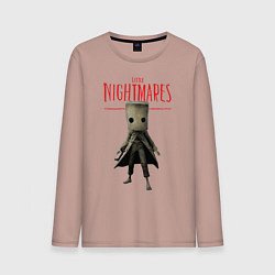 Лонгслив хлопковый мужской Little Nightmares, цвет: пыльно-розовый