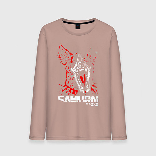 Мужской лонгслив SAMURAI Cyberpunk 2077 / Пыльно-розовый – фото 1