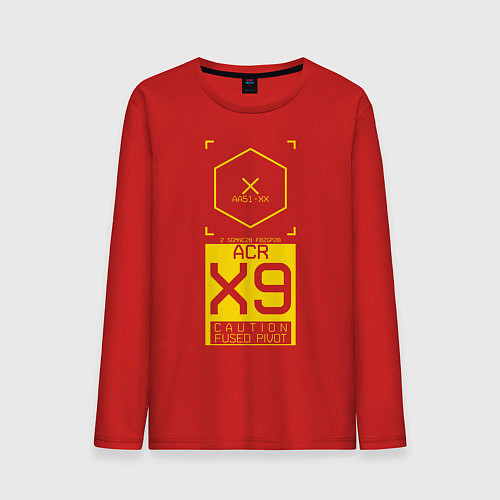 Мужской лонгслив ACR X9 Cyberpunk 2077 / Красный – фото 1