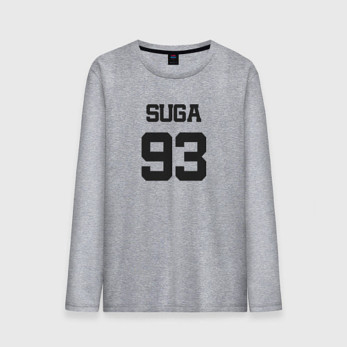 Мужской лонгслив BTS - Suga 93 / Меланж – фото 1