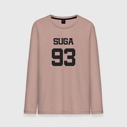 Лонгслив хлопковый мужской BTS - Suga 93, цвет: пыльно-розовый
