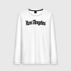 Лонгслив хлопковый мужской Los Angeles, цвет: белый