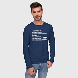 Лонгслив хлопковый мужской Grand Theft Auto FAST FOOD - Big Smoke meme, цвет: тёмно-синий — фото 2