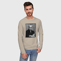 Лонгслив хлопковый мужской Валерий Меладзе, цвет: миндальный — фото 2
