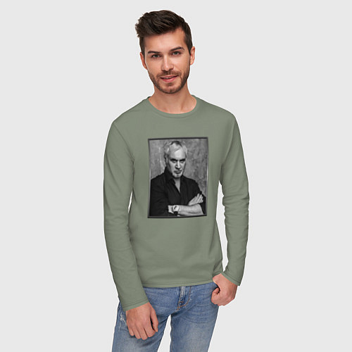 Мужской лонгслив Валерий Меладзе / Авокадо – фото 3