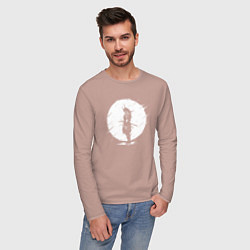 Лонгслив хлопковый мужской САМУРАИ SAMURAI, цвет: пыльно-розовый — фото 2