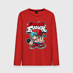Лонгслив хлопковый мужской Friday Night Funkin, цвет: красный