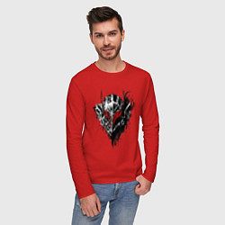 Лонгслив хлопковый мужской BERSERK, цвет: красный — фото 2