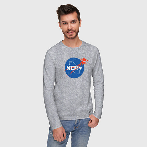 Мужской лонгслив Nerv / Меланж – фото 3