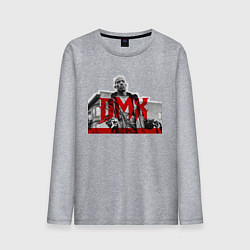 Лонгслив хлопковый мужской DMX rap artist, цвет: меланж