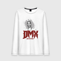 Лонгслив хлопковый мужской DMX - Rest In Peace, цвет: белый