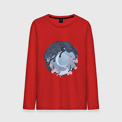 Лонгслив хлопковый мужской Легоси и Хару, цвет: красный
