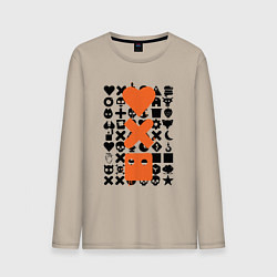 Лонгслив хлопковый мужской Love Death & Robots, цвет: миндальный