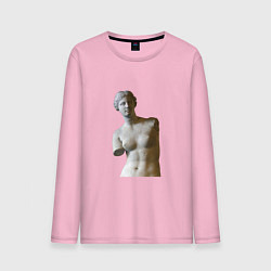 Лонгслив хлопковый мужской Венера Милосская, цвет: светло-розовый