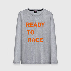 Лонгслив хлопковый мужской KTM READY TO RACE спина Z, цвет: меланж