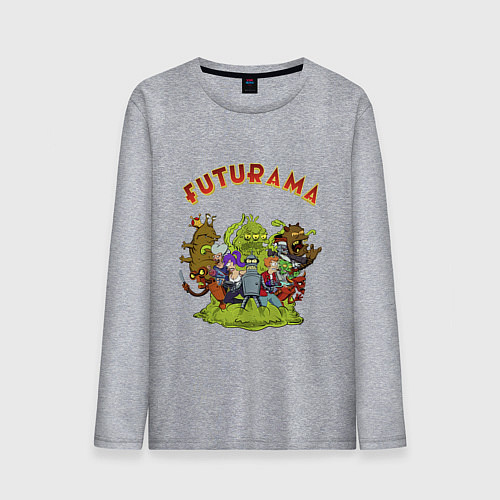 Мужской лонгслив Slurm team / Меланж – фото 1